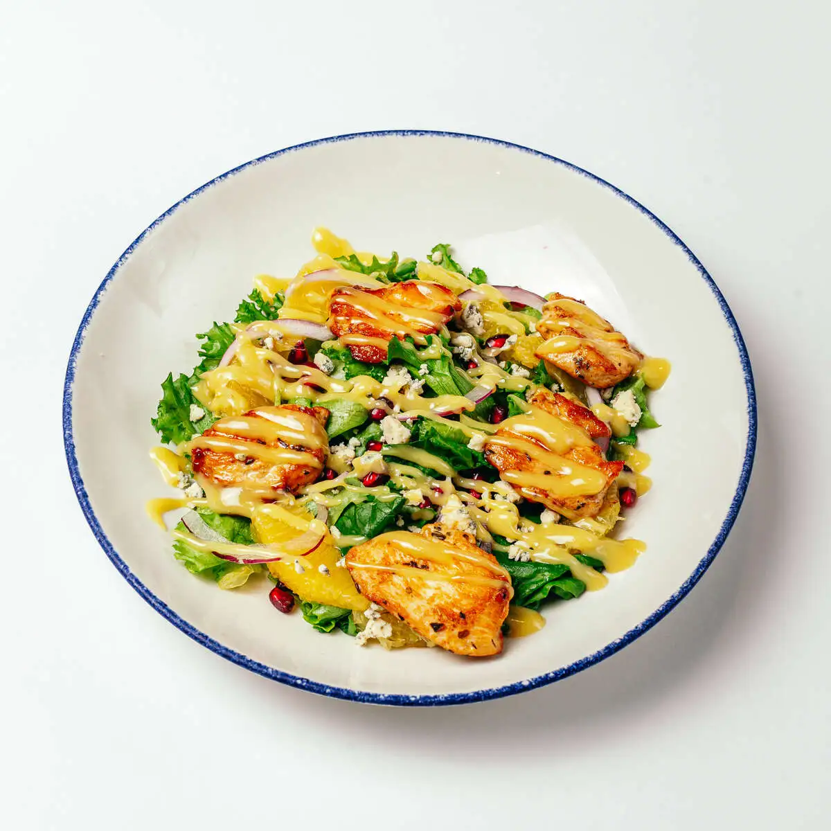 С куриным филе, апельсином и голубым сыром