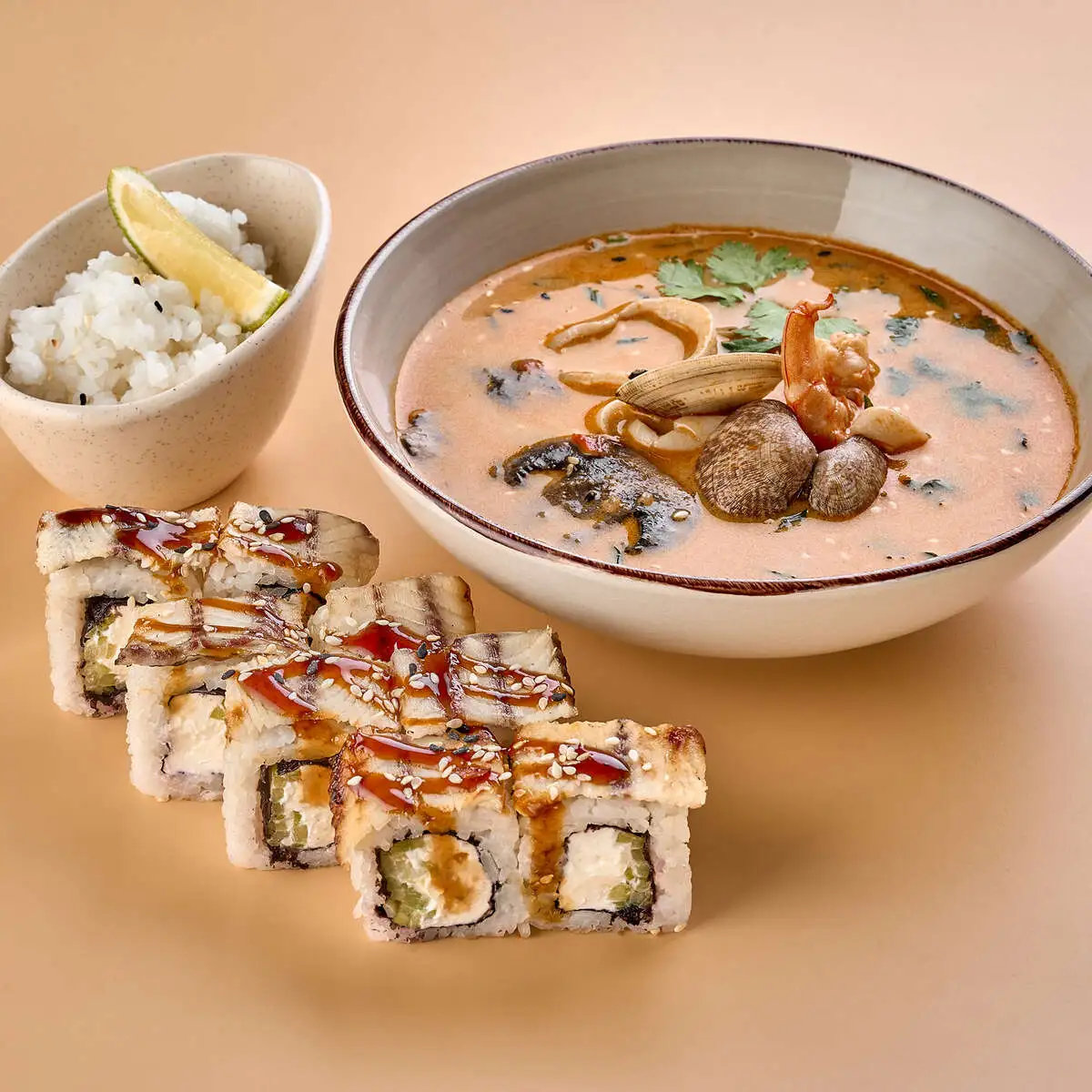 Комбо Ролл Канада лайт/Суп ТомЯм