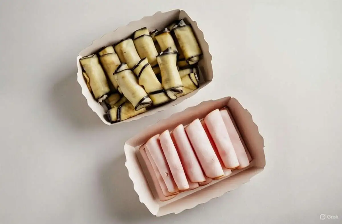 Рулетики из баклажана с сыром 