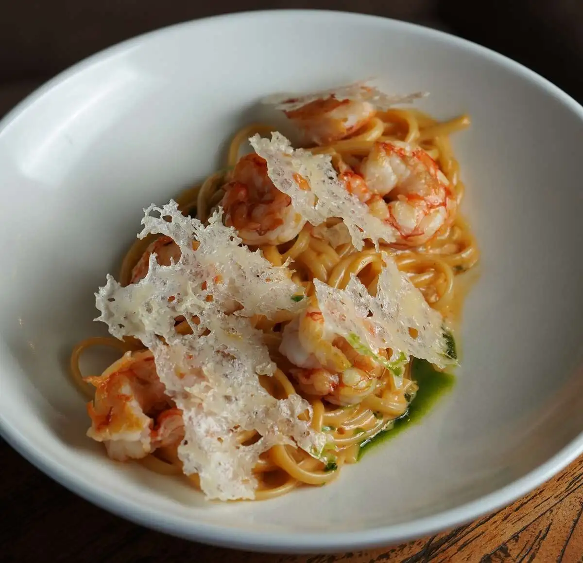 Лингвини с аргентинскими лангустинами в сливочном соусе