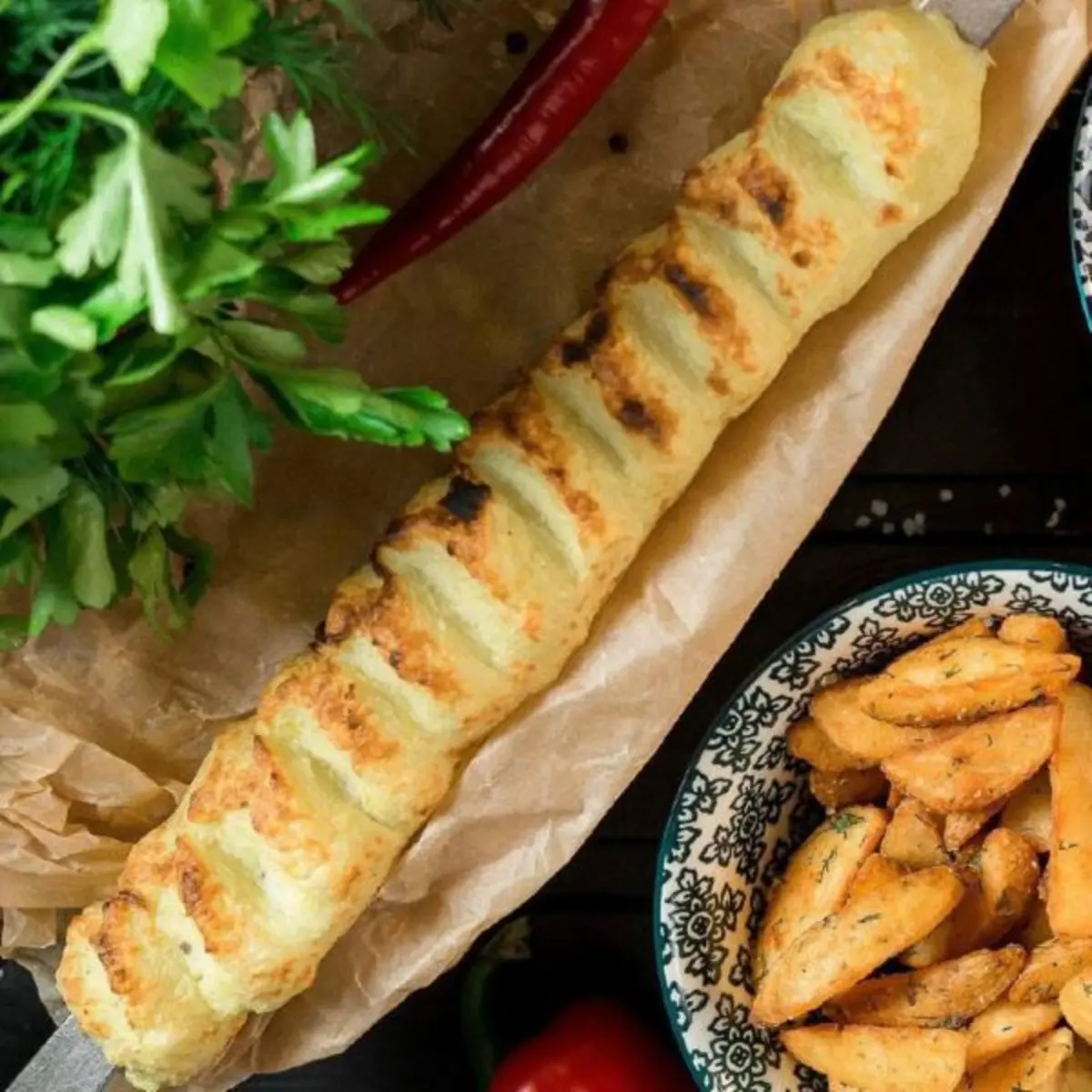 Люля-кебаб из картофеля*