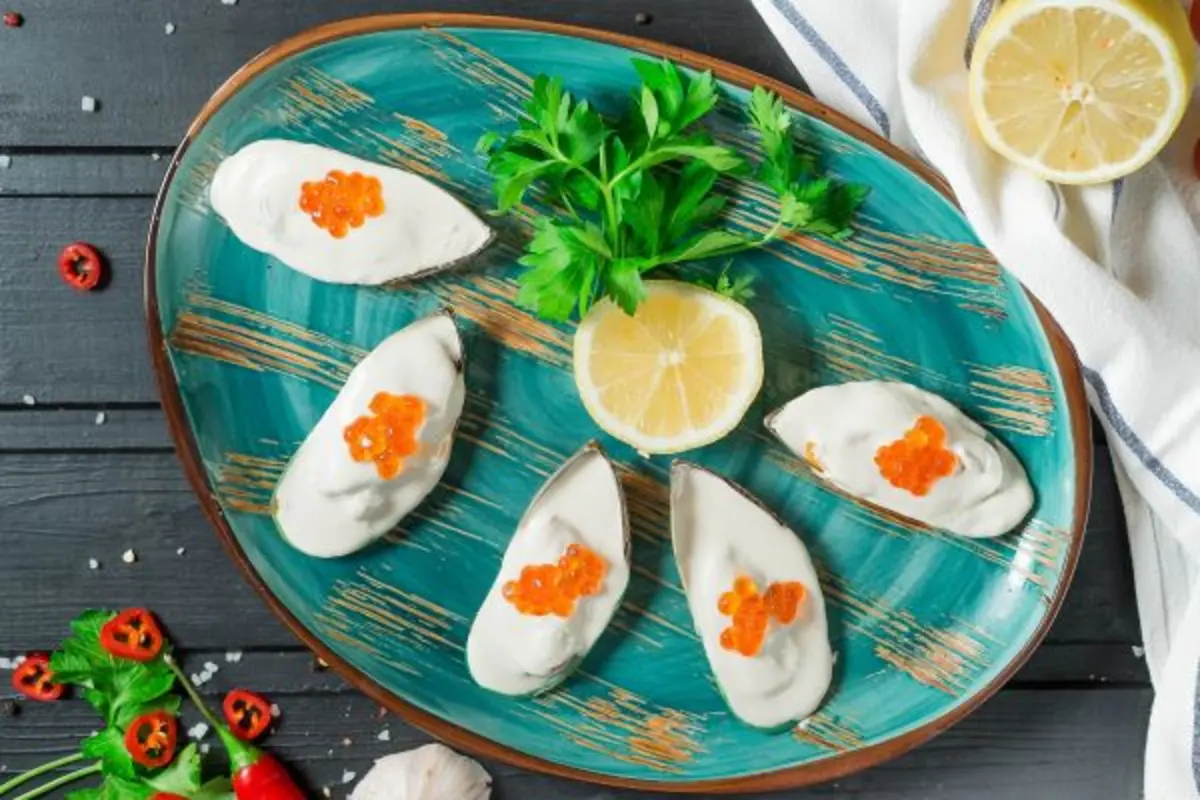 Мидии в сливочном соусе*