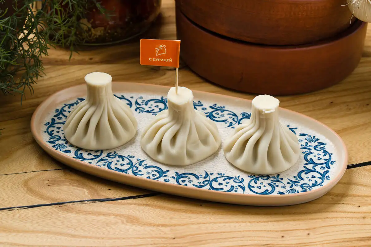 Хинкали с курицей отварные