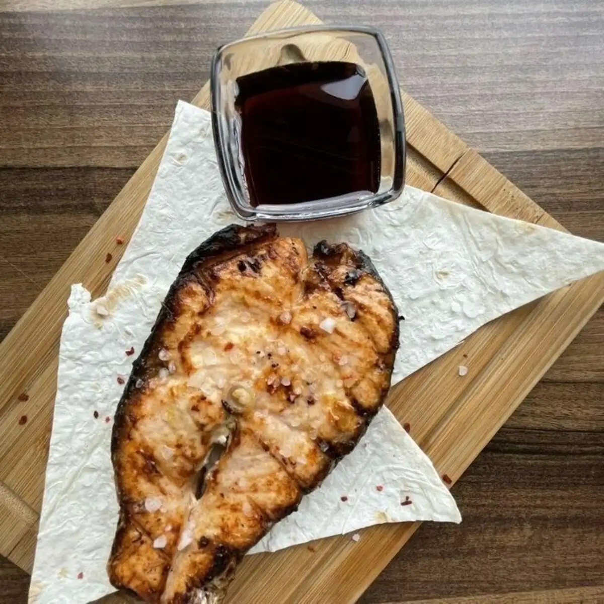 Семга на мангале