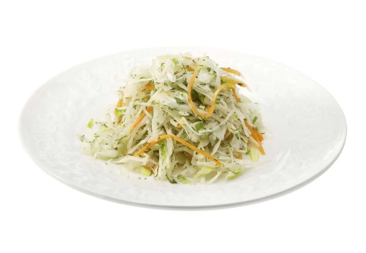 Салат Капуста с огурцом и горошком