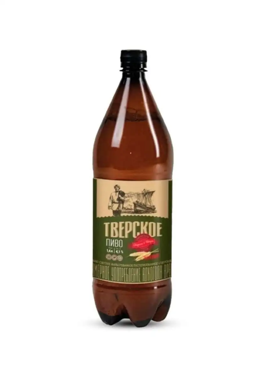 Пиво Тверское Светлое Фильтрованное Пастеризованное 1,4л(м)