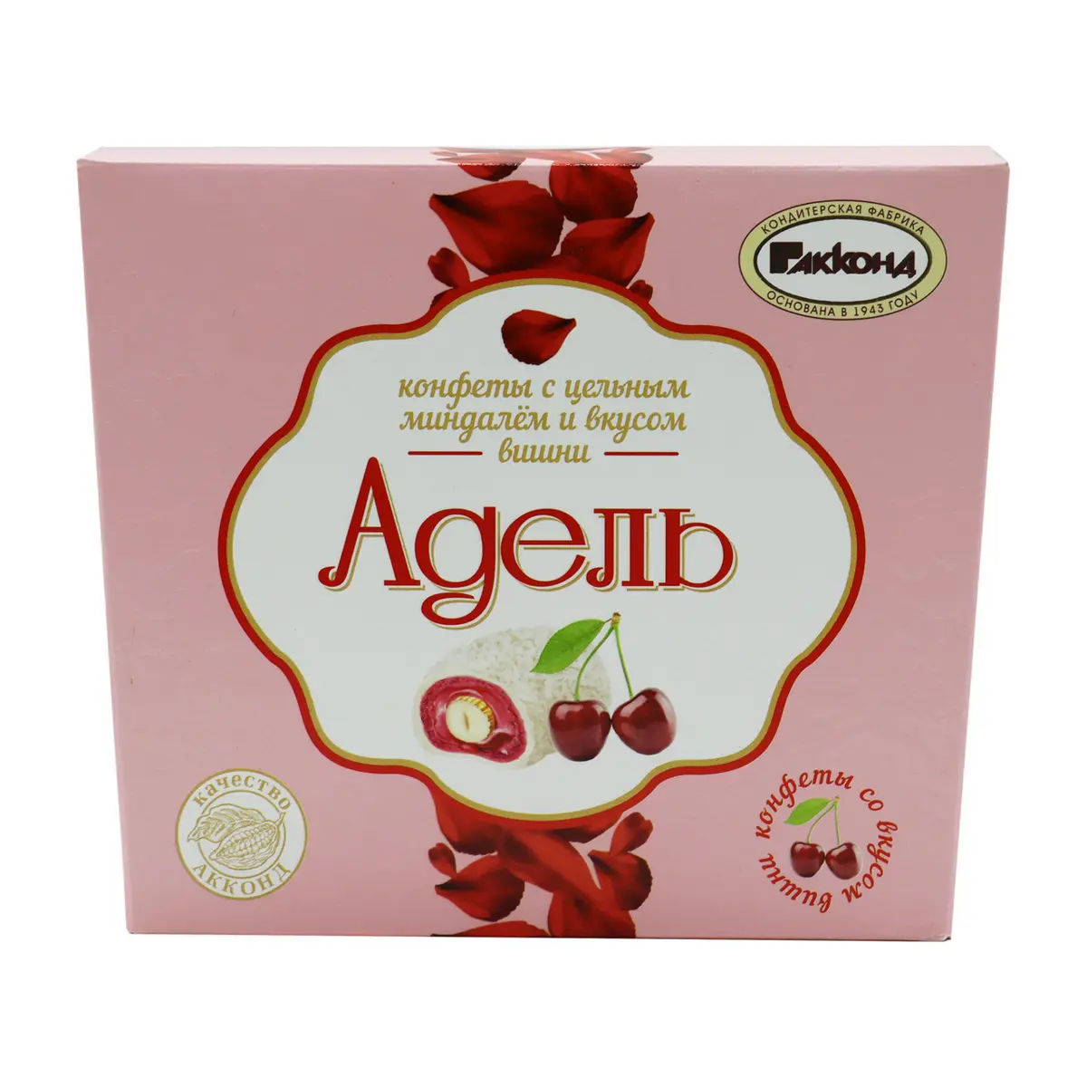 Конфеты адель цельный миндаль/вишня 150гр.(м)