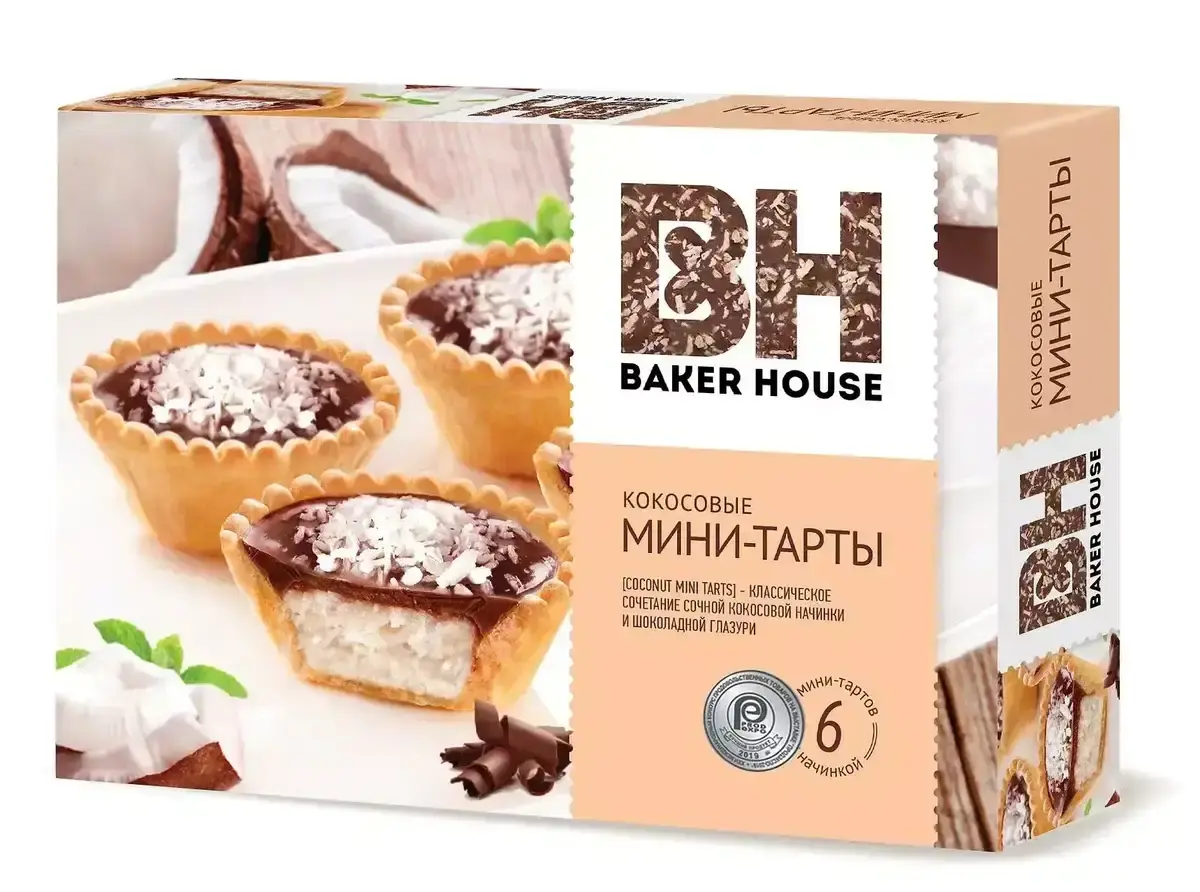 Мини Тарты БХ Кокосовые 240г(м)