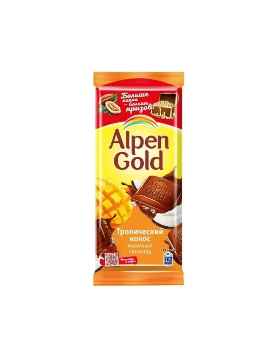 Шоколад Альпен Гольд Тропический Кокос 80гр