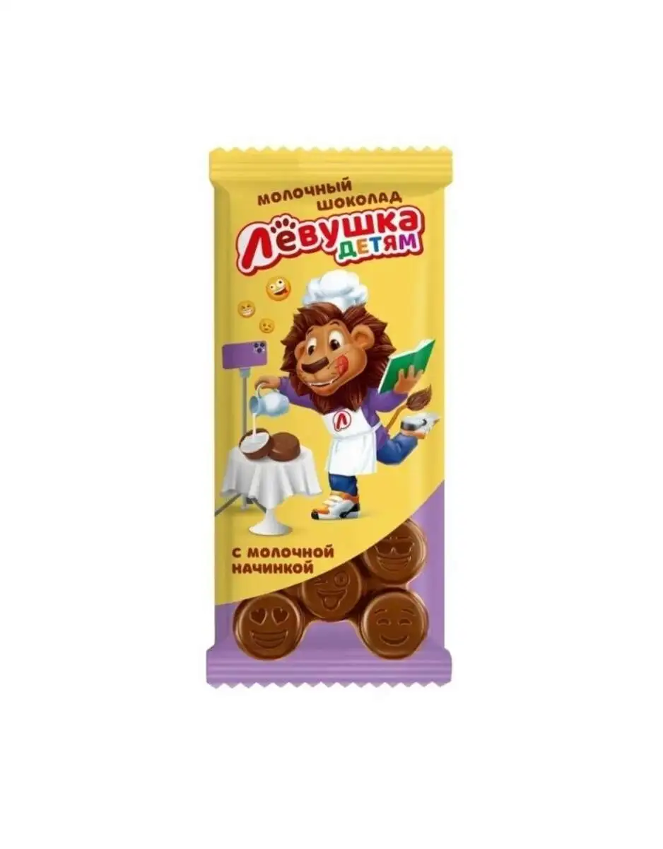 Шоколад Левушка с Молочной Начинкой 85гр