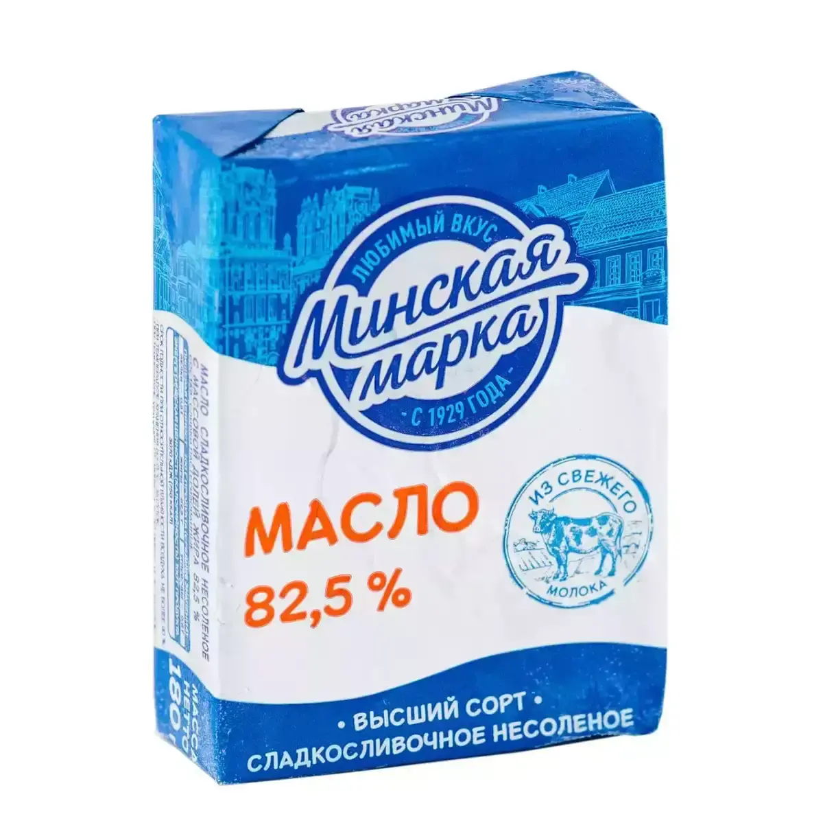 Масло Сливочное Минская Марка 82,5% 180г(м)