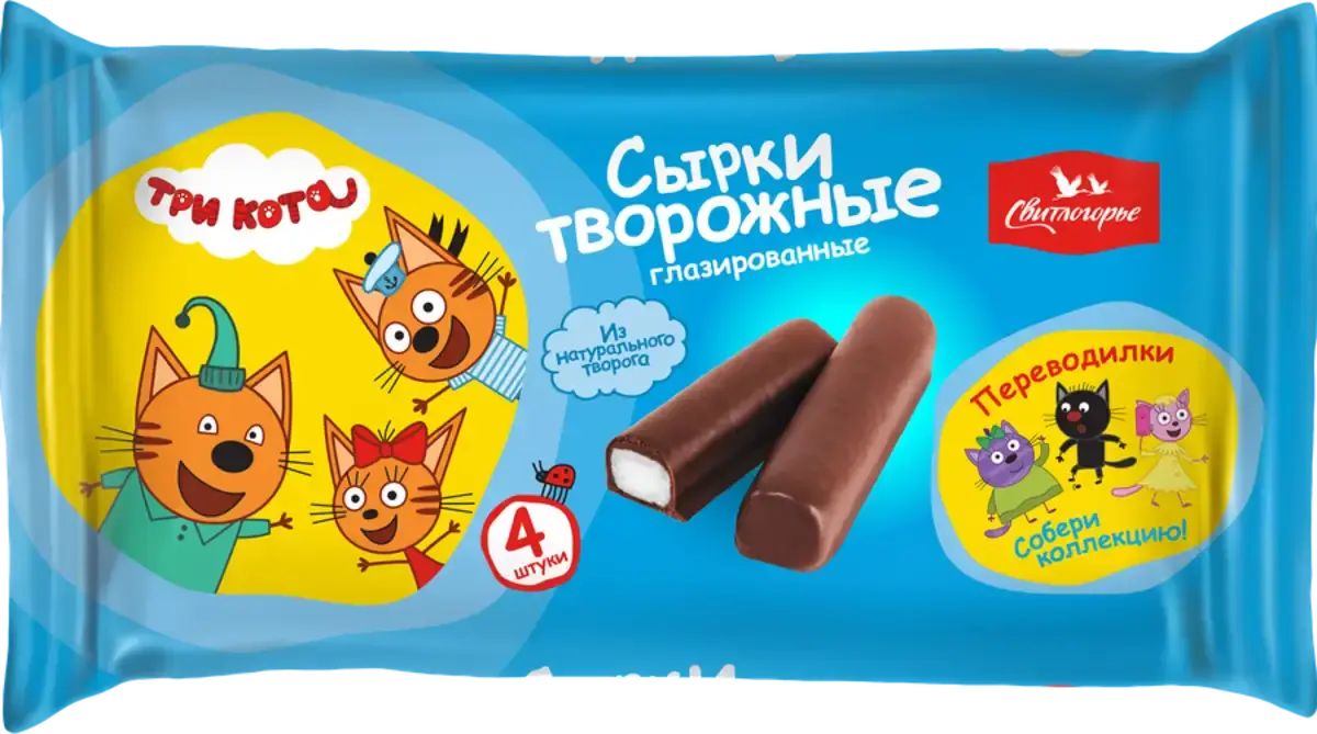 Творожные Палочки Три Кота Ваниль 4шт*30гр