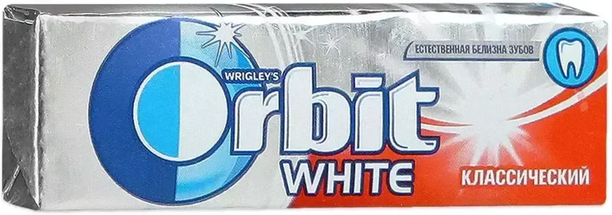 Жеват.Резинка Орбит Вайт Классический 13,6 г(м)