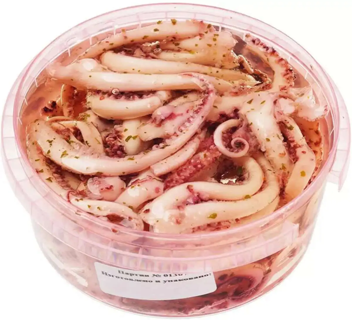 Щупальца Кальмара в Масле с Пряностями Вкусное Море 180г