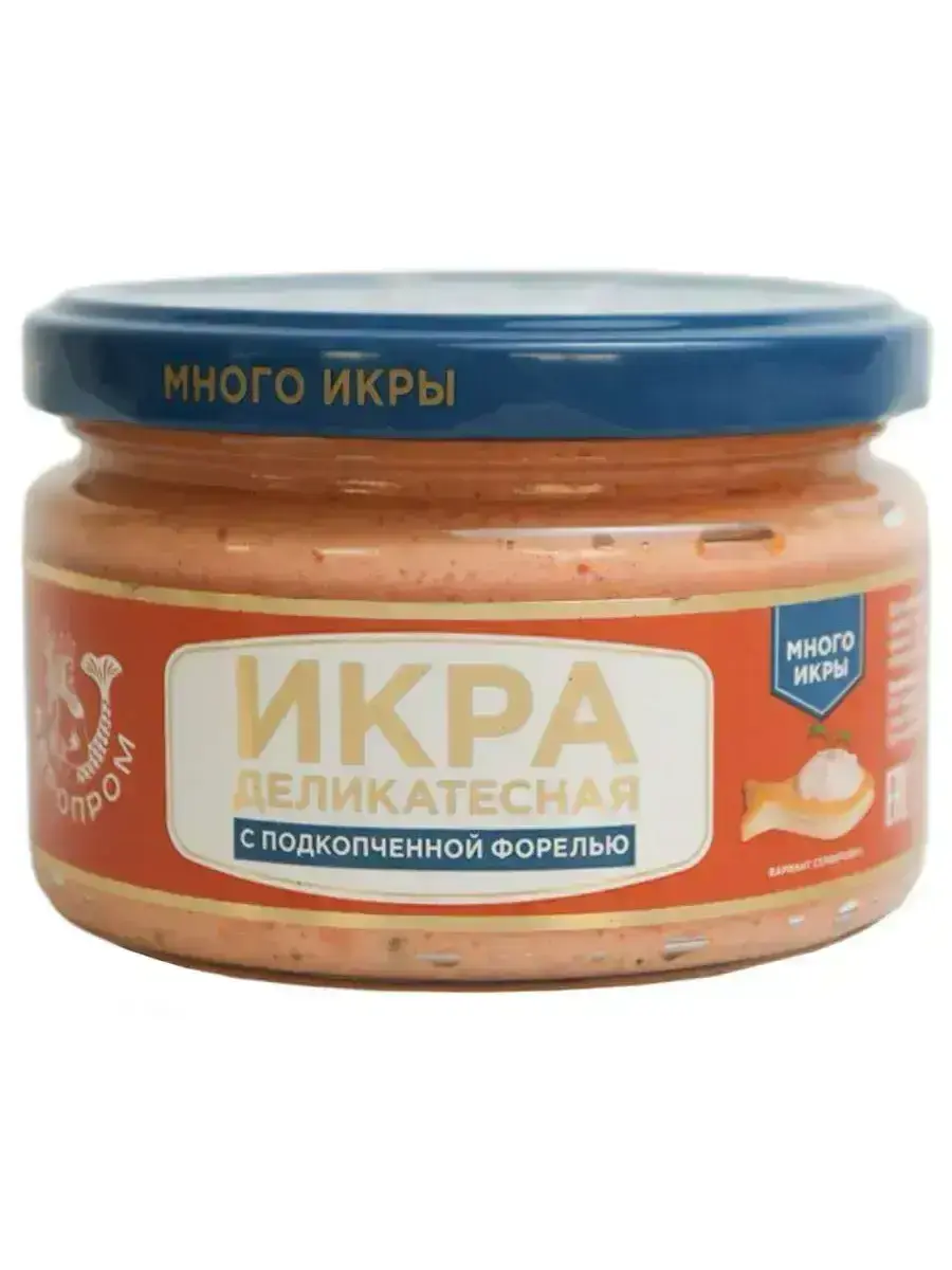 Икра Деликатесная Европром Подкопченая Форель 180гр