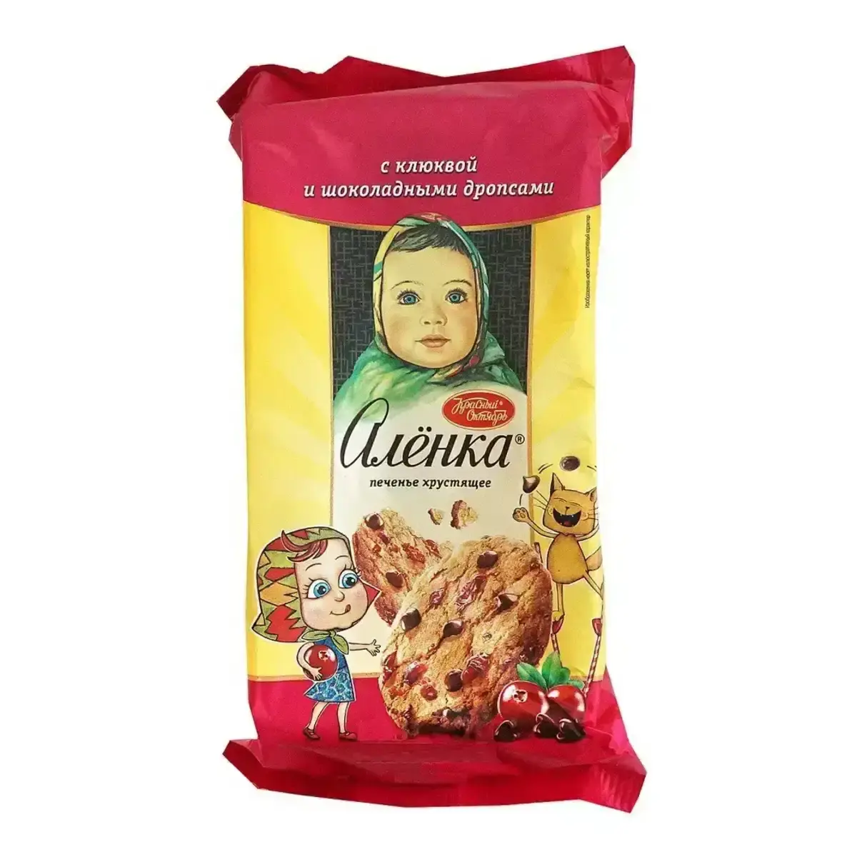 Печенье Аленка с Клюквой И Шоколадными Дропсами 140г