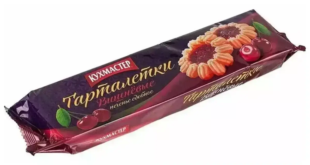 Печенье Кухмастер Вишневые Тарталетки 240г(м)