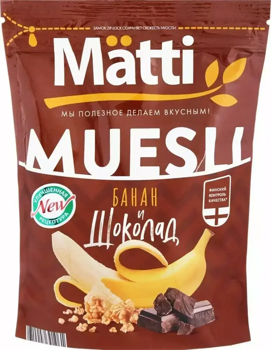 Мюсли Матти Банан/Шоколад 250г(м)