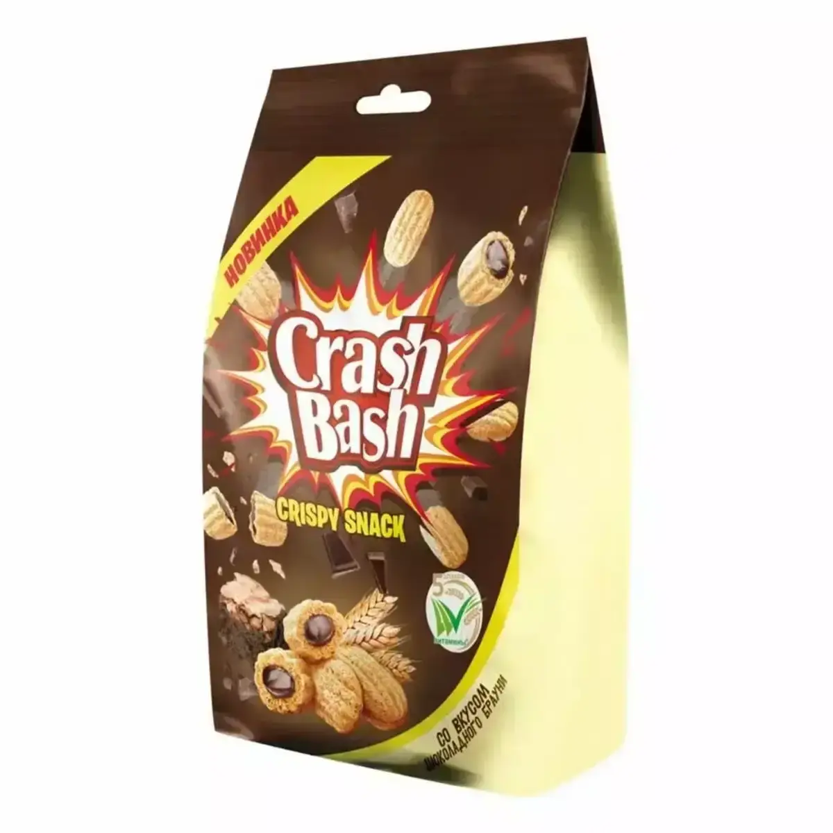 Снэк Хрустящий Краш Баш Шоколадный Брауни 150г(м)