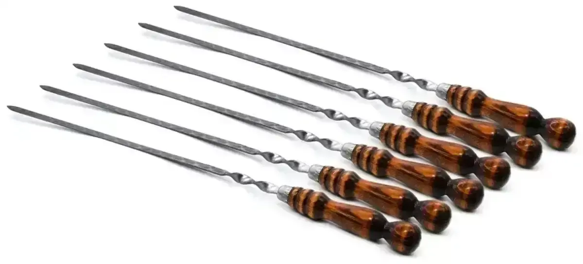 Шампура с Деревянной Ручкой Узкие 40см/5шт(м)