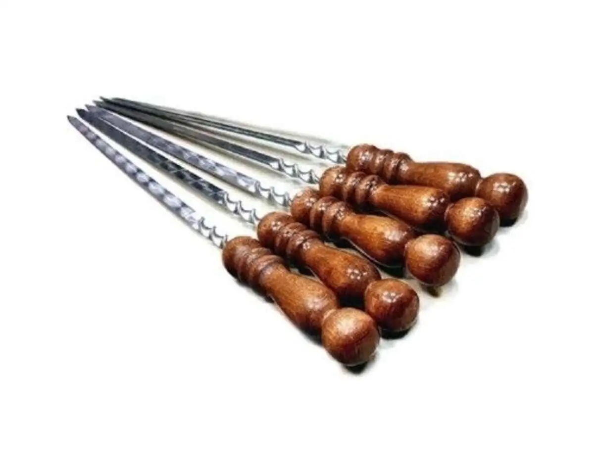 Шампура с Деревянной Ручкой Узкие 1шт