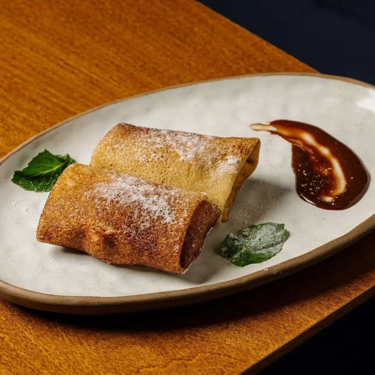 Блины с бананом и шоколадом