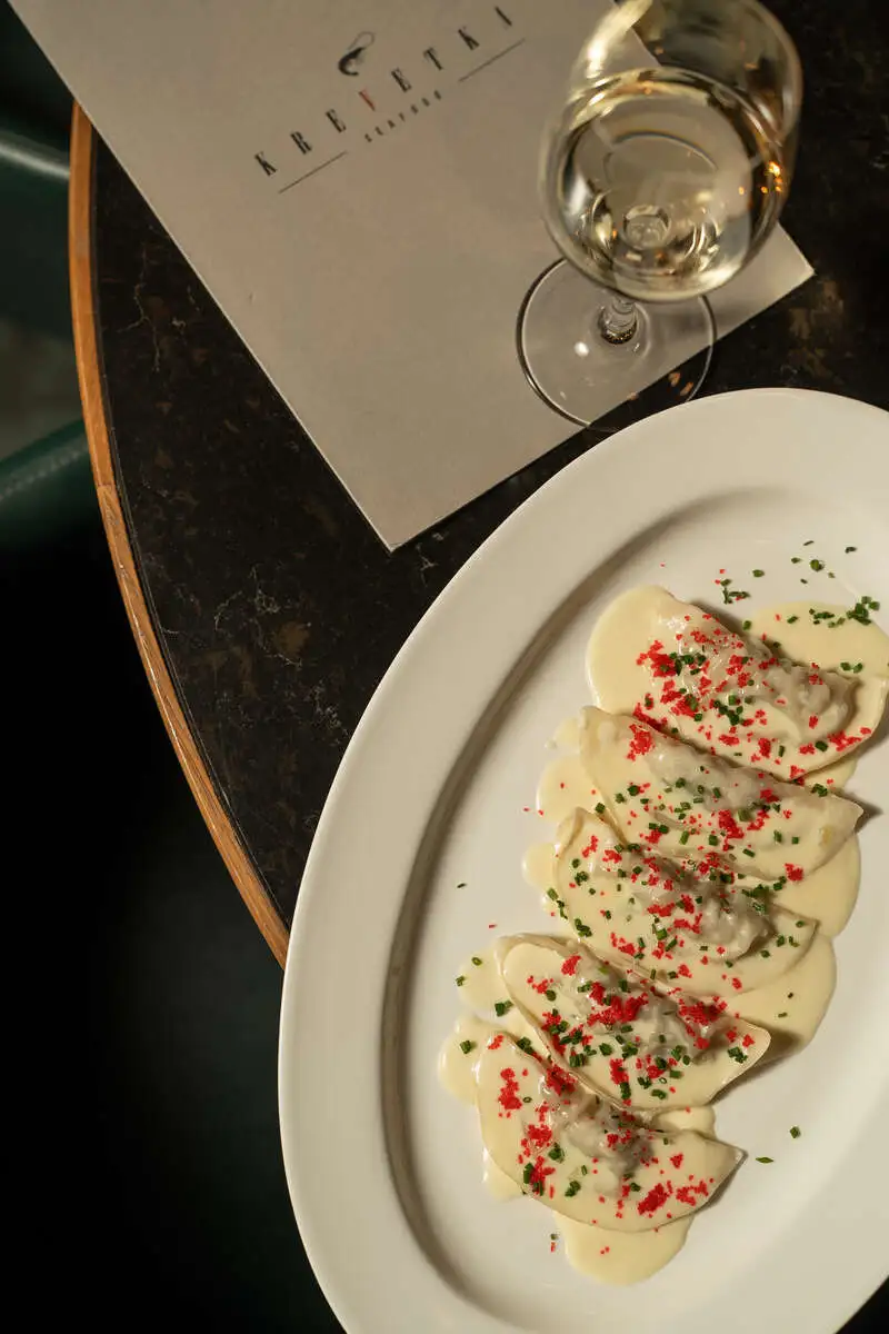 Равиоли с андаманской креветкой