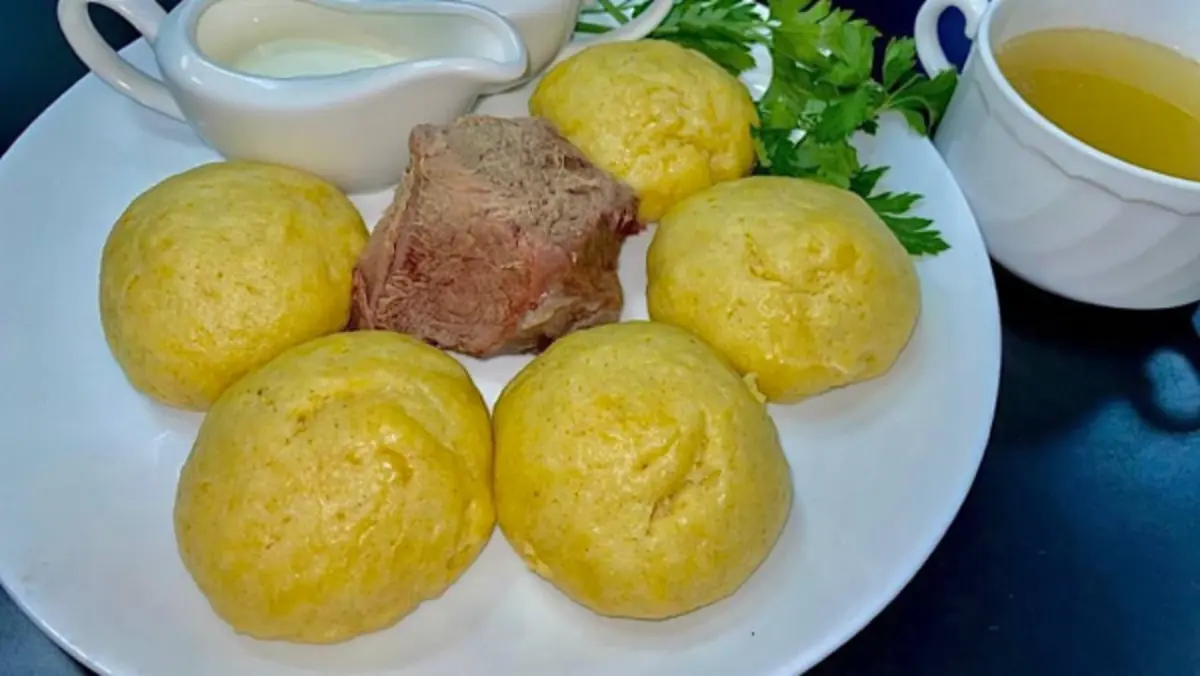 Кукурузный хинкал с говядиной