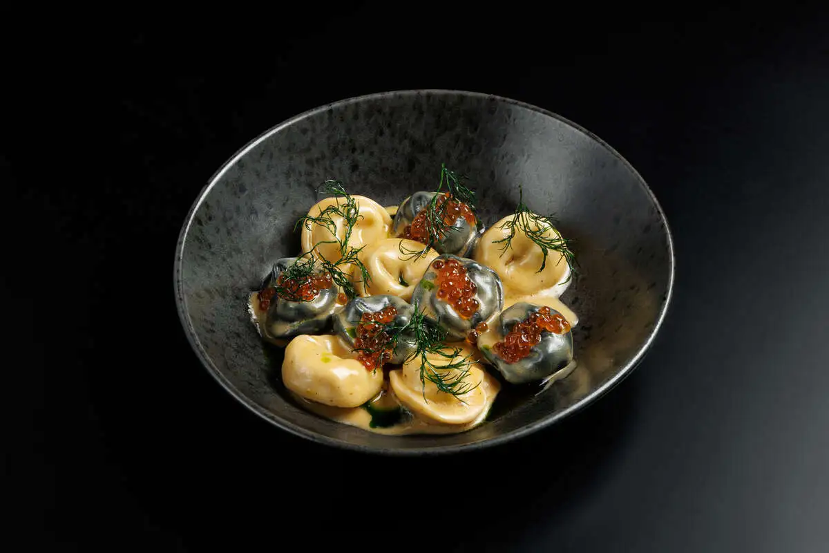 Пельмени с судаком и креветкой