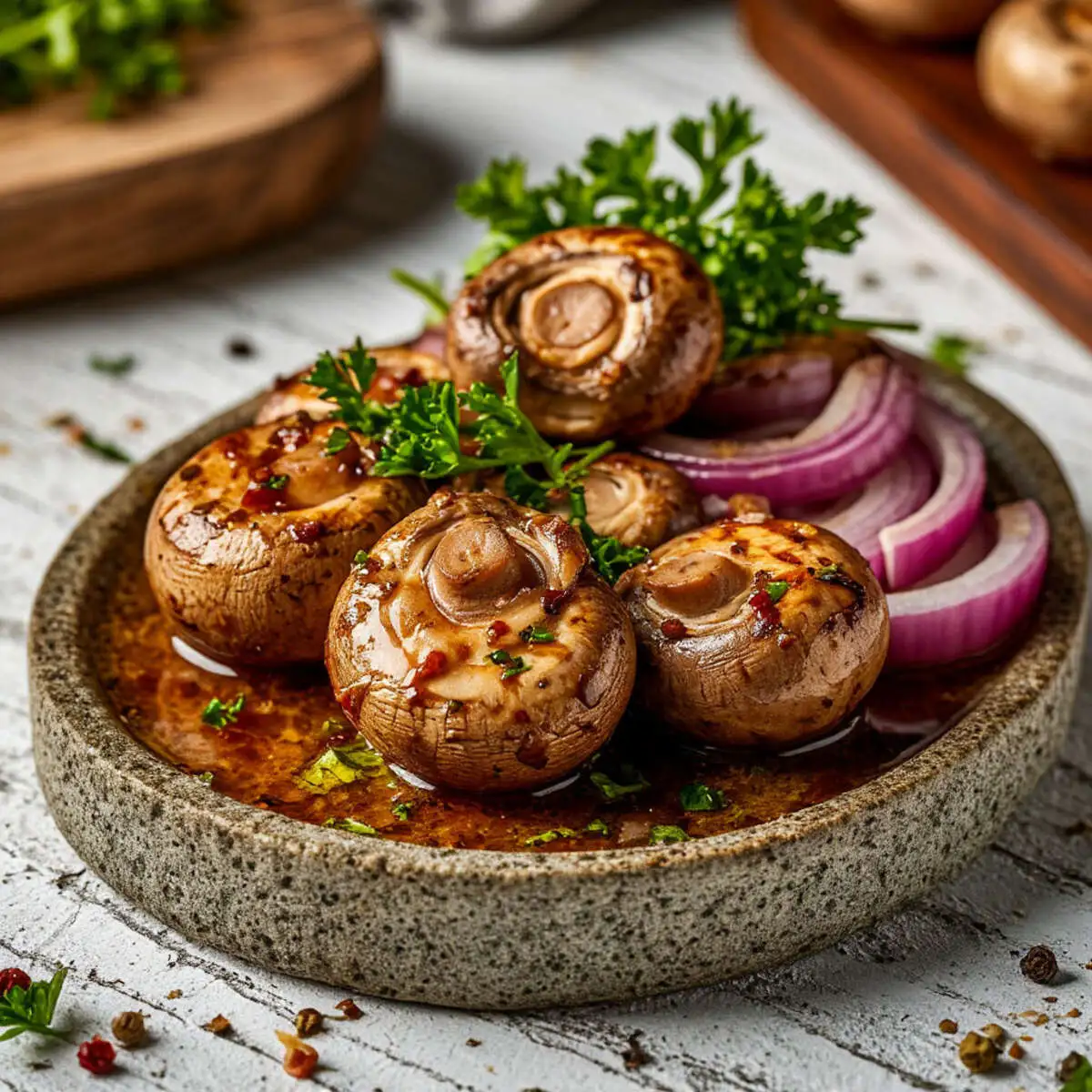 Шампиньоны на гриле