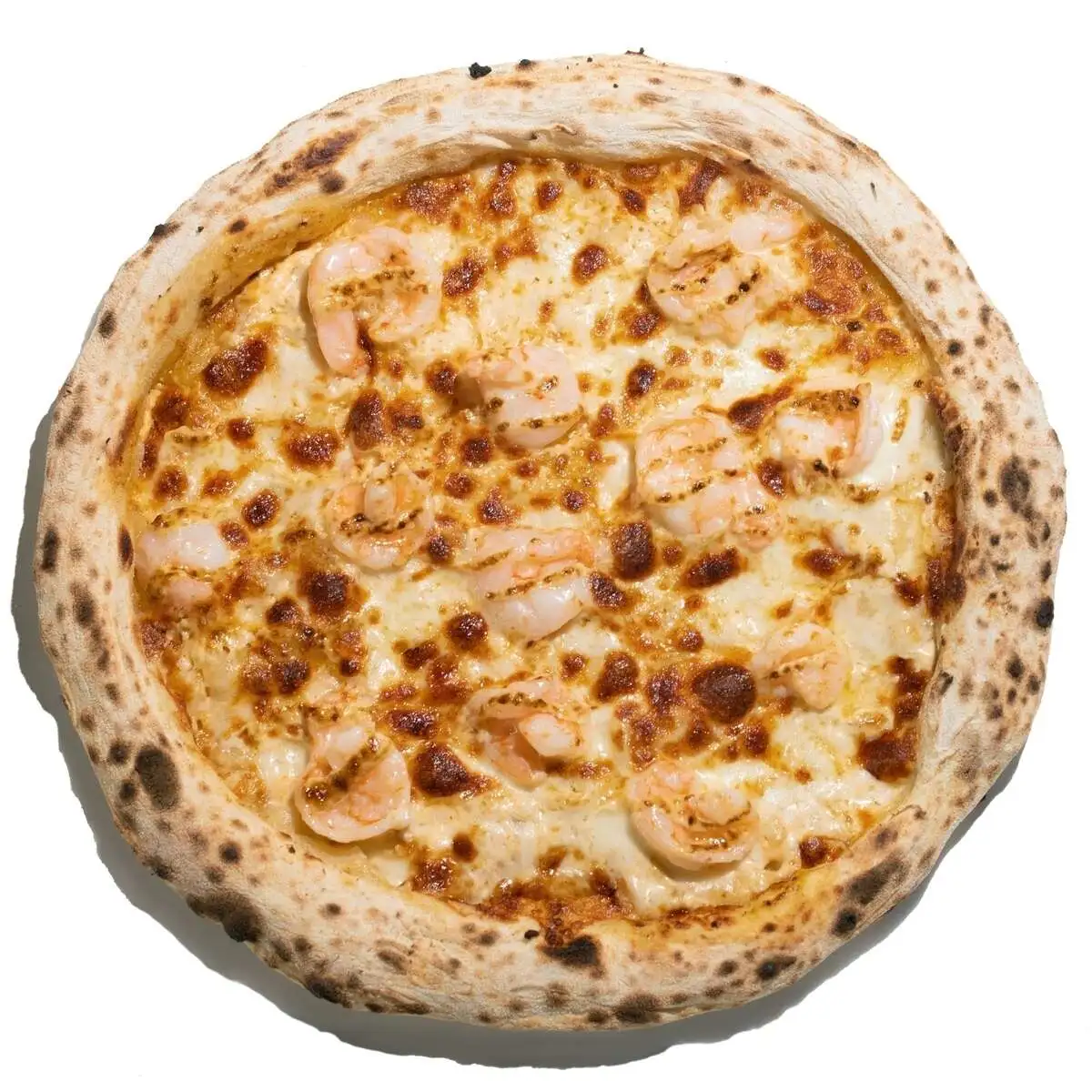 Пицца с тигровыми креветками