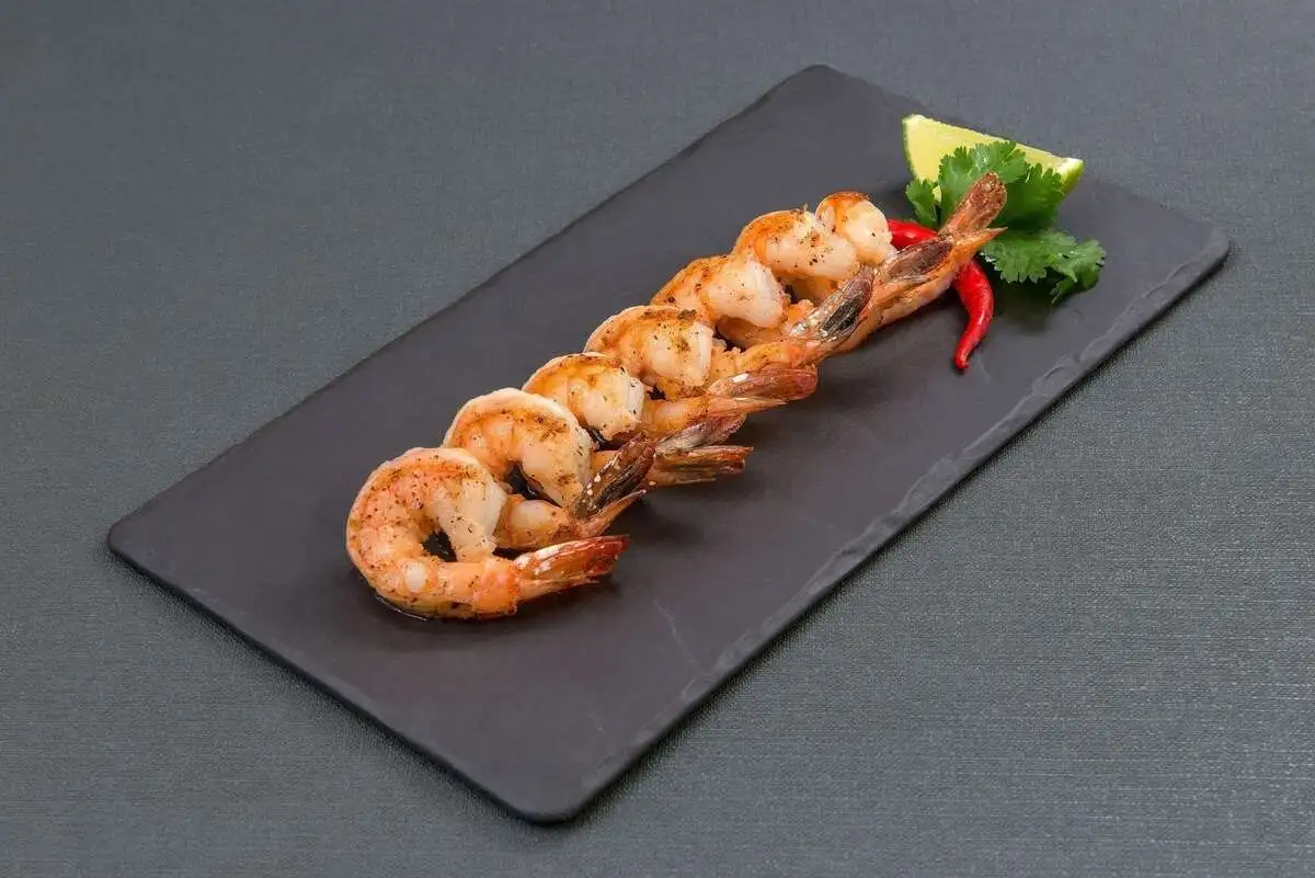 Жареные креветки лангустино