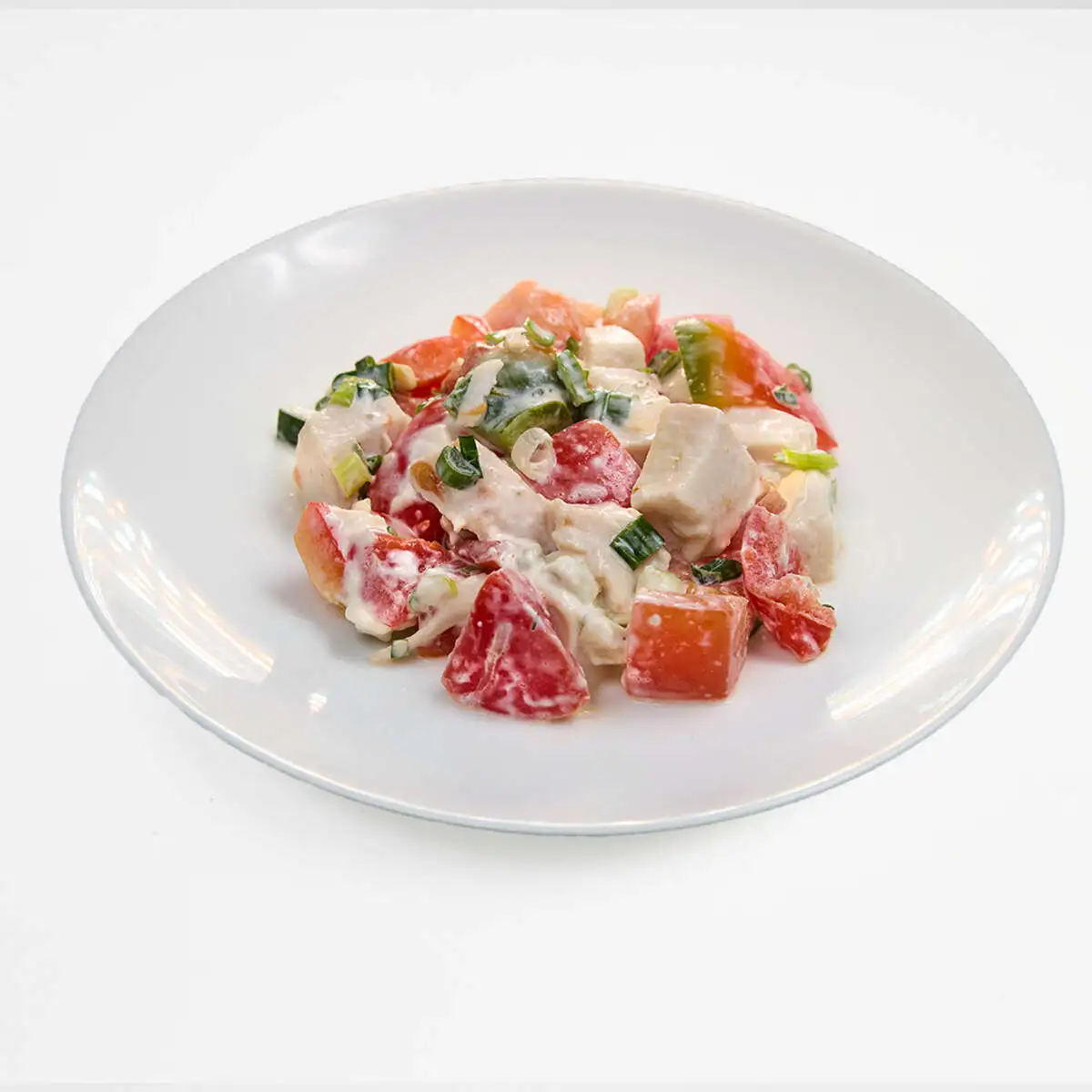 Салат Овощной с курицей су-вид