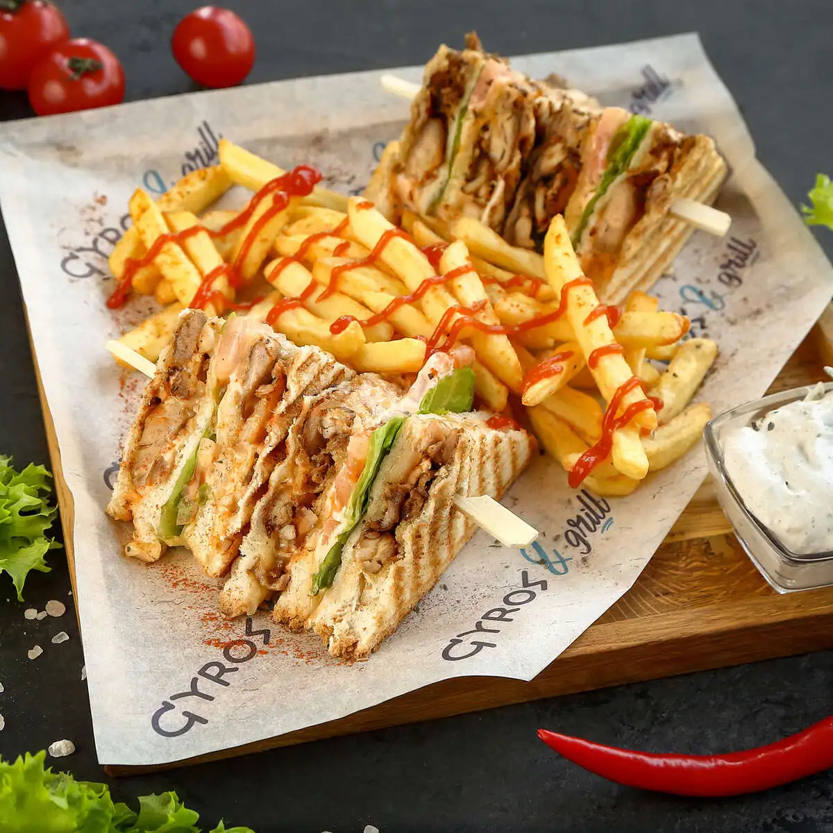 Клаб-сэндвич с курицей 