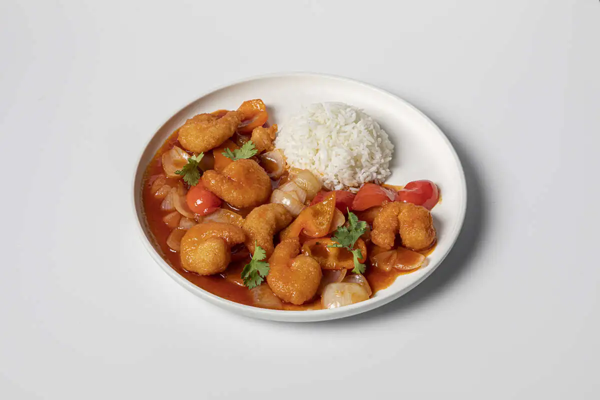 Креветки в кисло-сладком соусе