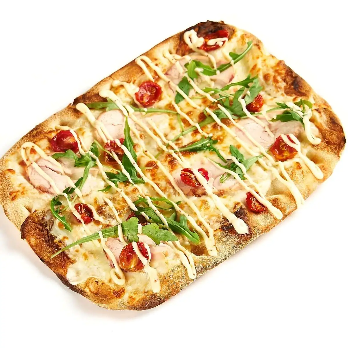 Пицца с грудкой и вялеными томатами