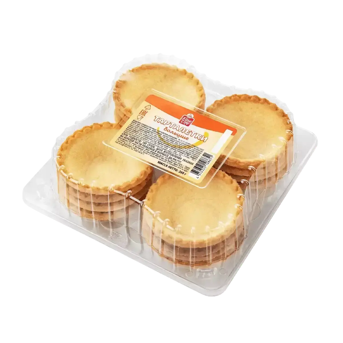 Тарталетки Фан Лайф Большие 260гр