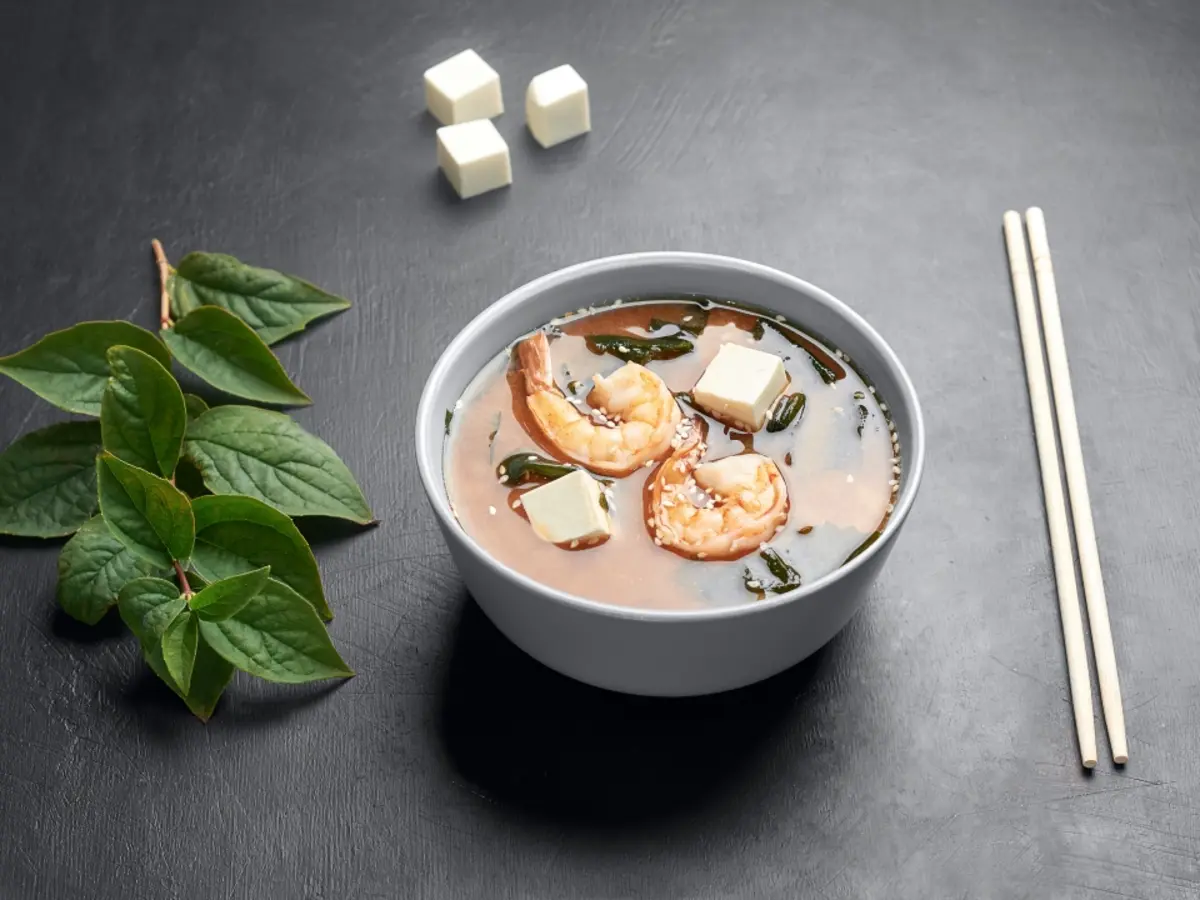 Мисо с креветками