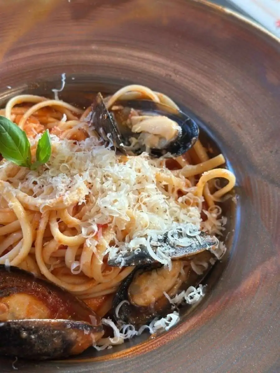 Лингвини с морепродуктами!