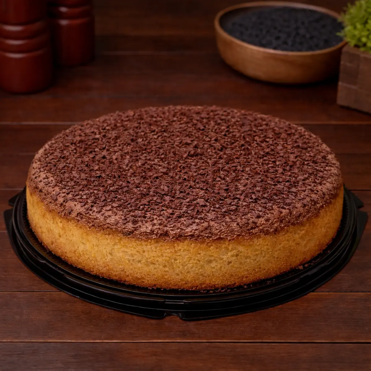 Бисквитный пирог с шоколадом