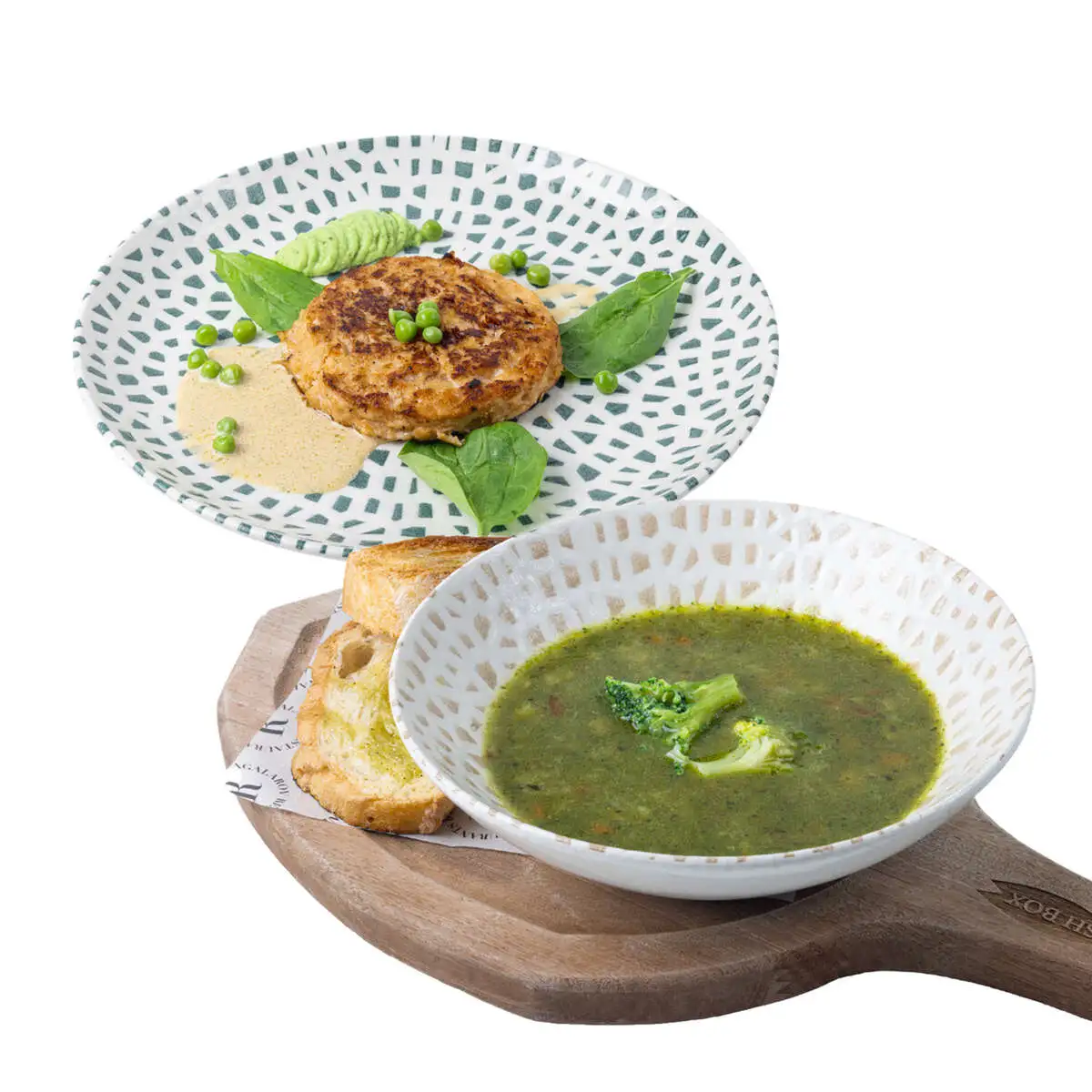 Минестроне + Рыбная котлета "Fish Box"