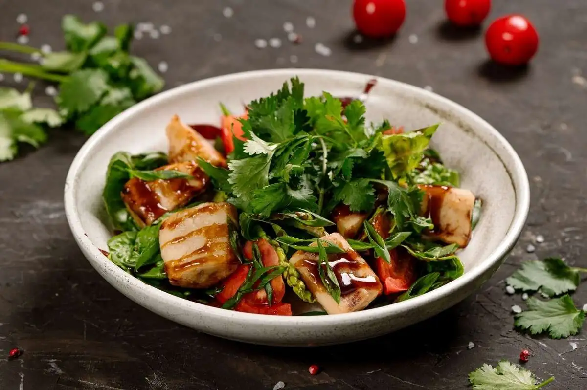 С жаренными баклажанами