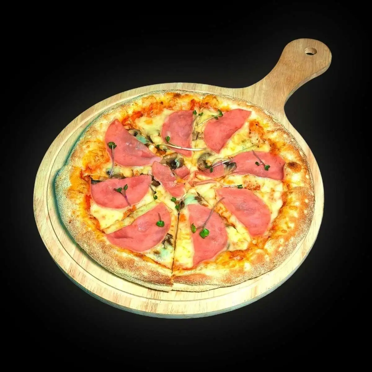 С ветчиной и грибами 30 см