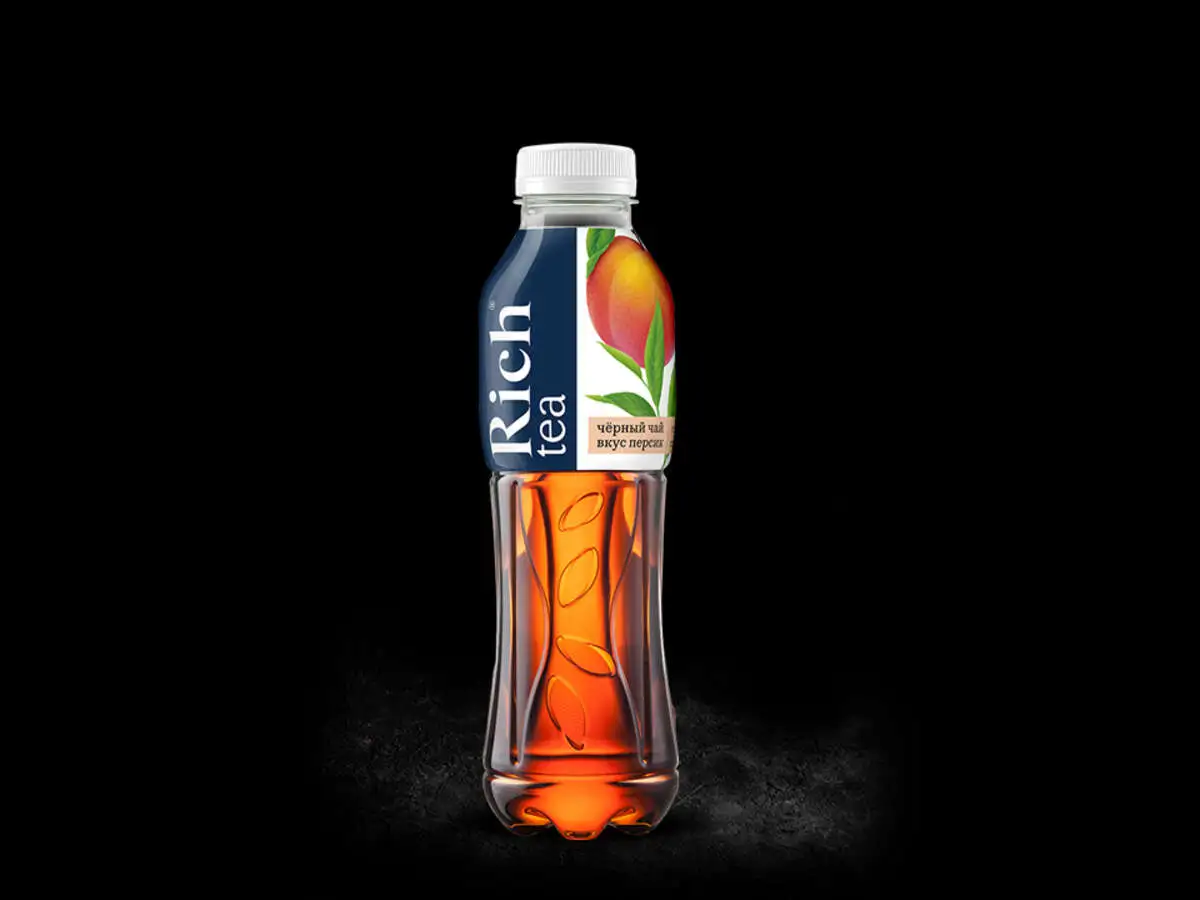 Чай  RICH чёрный персик 0.5л