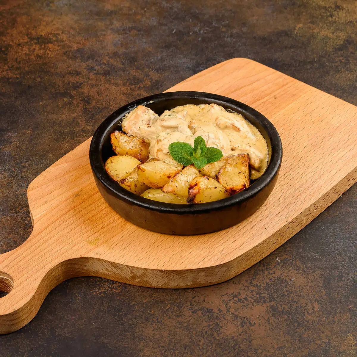 Чкмерули с картофелем