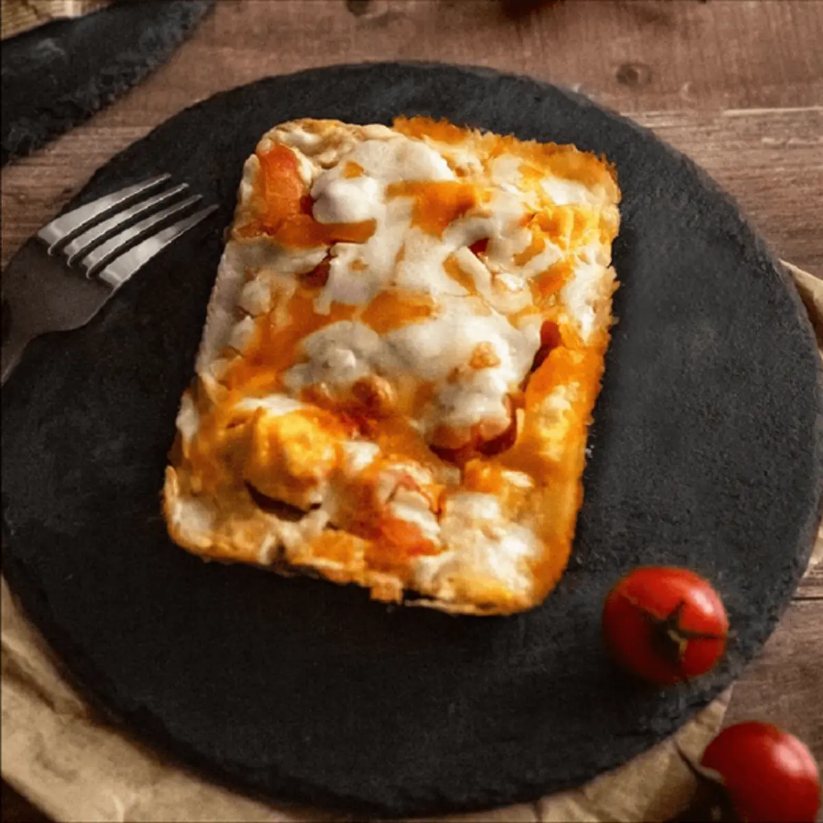 Омлет с курицей и маринованными огурчиками