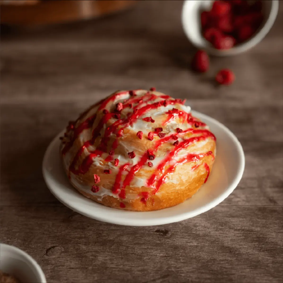 Синнабон с малиной