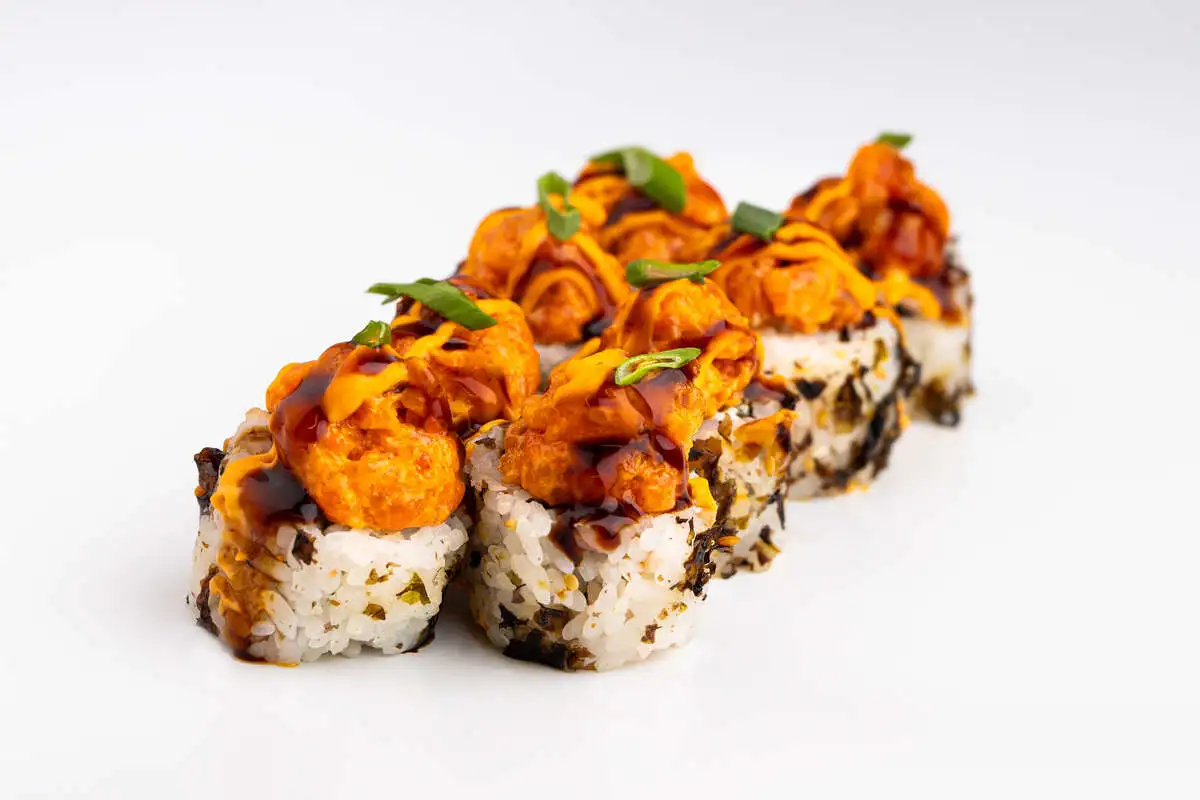 Вулкан ролл с лососем