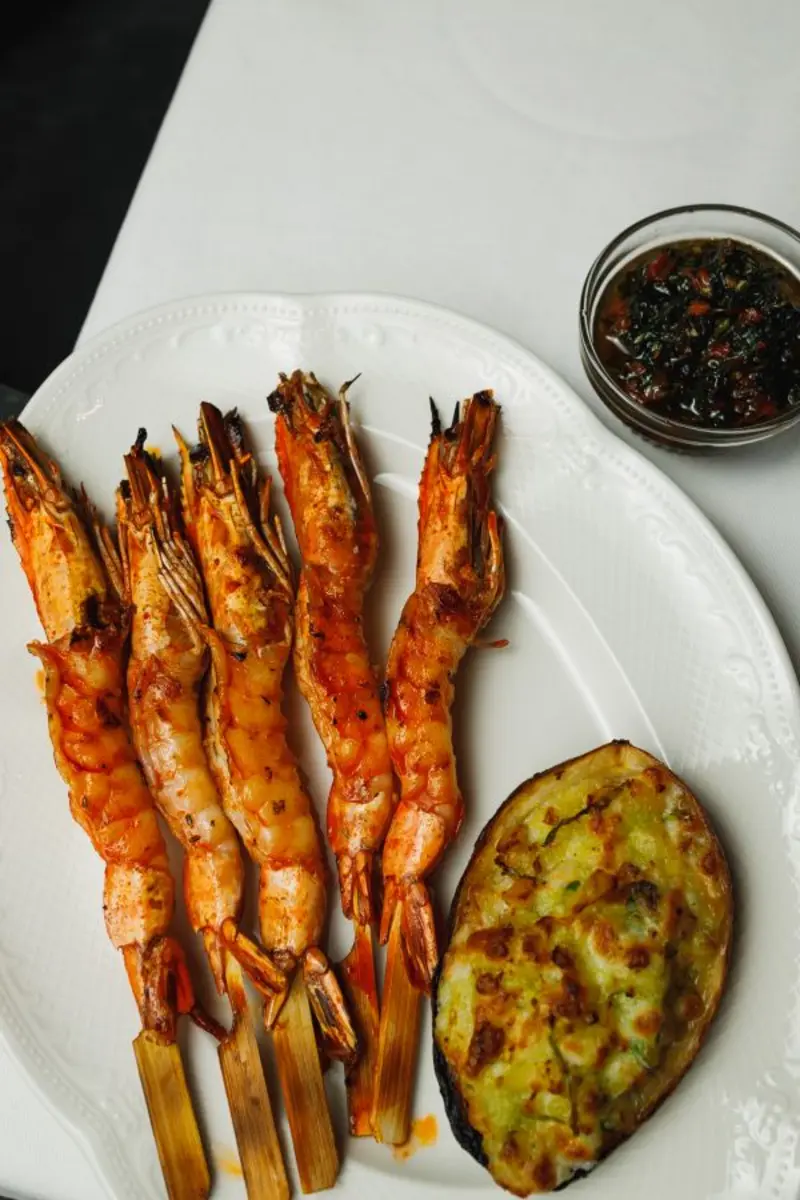 КРЕВЕТКИ НА МАНГАЛЕ