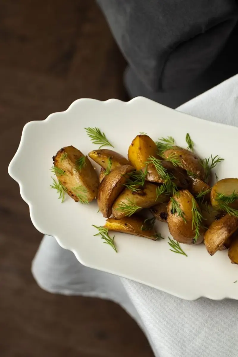 МИНИ КАРТОФЕЛЬ, ОБЖАРЕННЫЙ НА СЛИВ. И РАСТ. МАСЛЕ